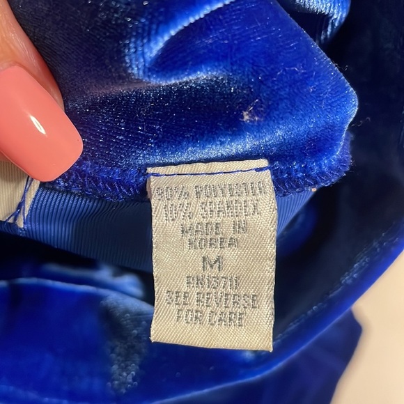 Vintage Lord and Taylor royal blue velvet velour super soft turtleneck top sz M - Picture 7 of 11